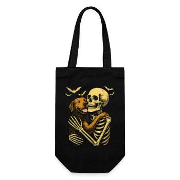 Skeleton Cuddle Labrador Retriever - Gift Bag for Bottles - black - Front