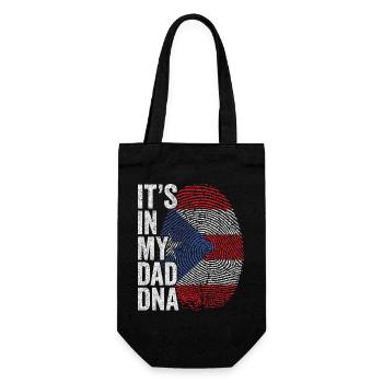 Puerto Rico Flagge Puerto Rico Vater Fußabdruck - Geschenkbeutel für Flaschen - Schwarz - Vorne
