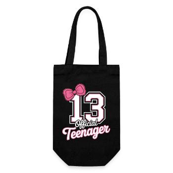13th birthday teenager gift - Gift Bag for Bottles - black - Front