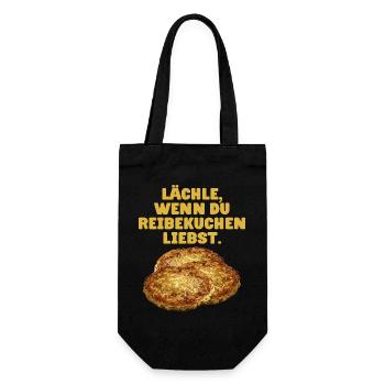 Potato pancakes funny saying Rievkooche - Gift Bag for Bottles - black - Front