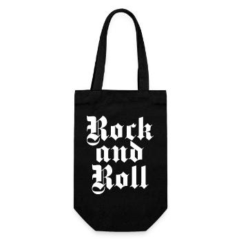 Rock and Roll Gothic Print - Gift Bag for Bottles - black - Front