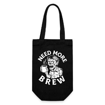 Need More Brew Zombie Tee - Geschenkbeutel für Flaschen - Schwarz - Vorne