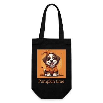 Cute Halloween Dog with Costume - Gift Bag for Bottles - black - Front