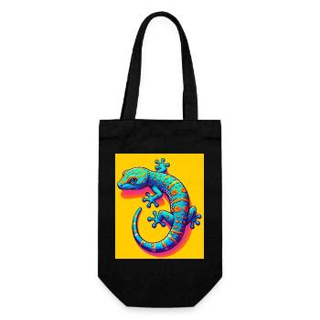 Gecko - Gift Bag for Bottles - black - Front