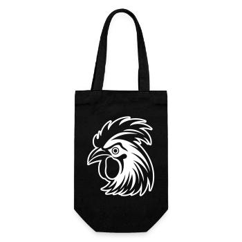 Rooster Animal - Gift Bag for Bottles - black - Front
