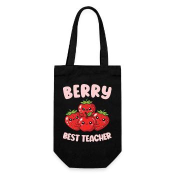 Berry Best Teacher Elementary Teacher - Gift Bag for Bottles - black - Front