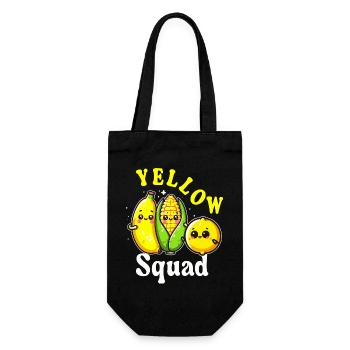 Squad Jaune Fruits Kawaii - Sac à bouteille - noir - Devant