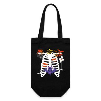 Costume d’Halloween Squelette avec Chauves-souris Citrouille - Sac à bouteille - noir - Devant