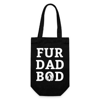 Fur Dad Bod - Geschenkbeutel für Flaschen - Schwarz - Vorne