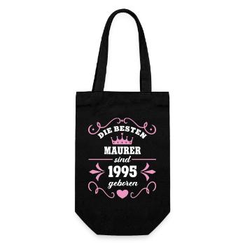 Bricklayer Birthday Vintage 1995 Born 95 - Gift Bag for Bottles - black - Front