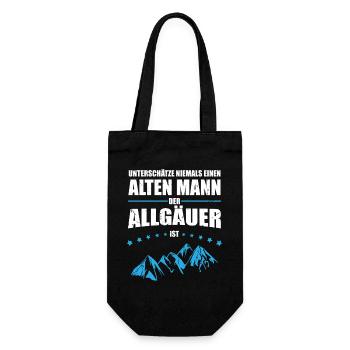 Cadeau Vieil Homme - Allgäuer | Vintage rétro - Sac à bouteille - noir - Devant