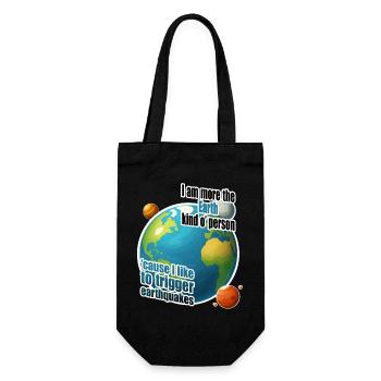 I am more the Earth kind o' person - Gift Bag for Bottles - black - Front