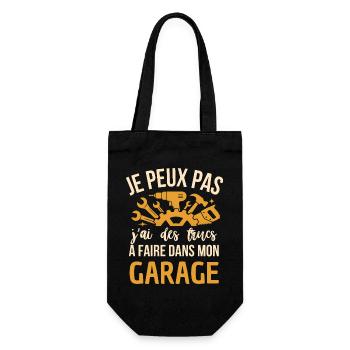 Ich kann nicht Garagenmechaniker-Humor - Geschenkbeutel für Flaschen - Schwarz - Vorne
