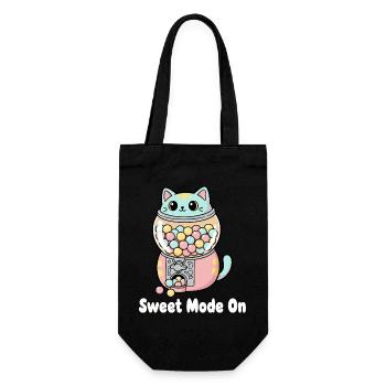 Pastel Cat Gumball Machine - Gift Bag for Bottles - black - Front