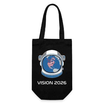 Vision 2026 USA Astronaut - Geschenkbeutel für Flaschen - Schwarz - Vorne