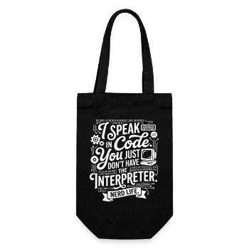 Codeflüstern Nerdleben - Gift Bag for Bottles - black - Front