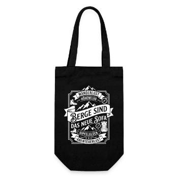 Mountains are the new sofa - Gift Bag for Bottles - black - Front