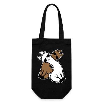 Two Llamas Pair 2 Friends Cool Sunglasses Team - Gift Bag for Bottles - black - Front