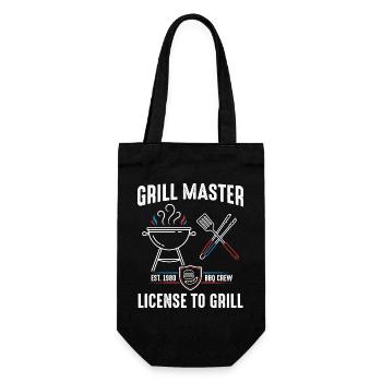Grill Master License to Grill - Gift Bag for Bottles - black - Front