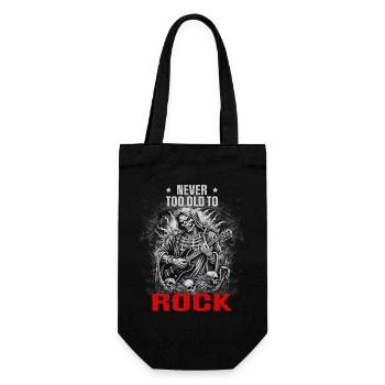 NEVER TOO OLD TO ROCK - Gift Bag for Bottles - black - Front