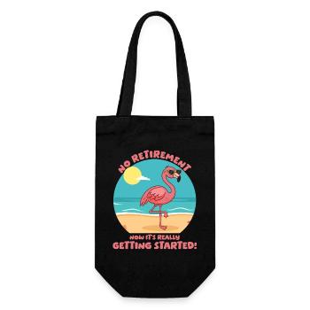 Retirement? Now it's really getting started! - Gift Bag for Bottles - black - Front