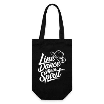 Line Dance Spirit - Geschenkbeutel für Flaschen - Schwarz - Vorne