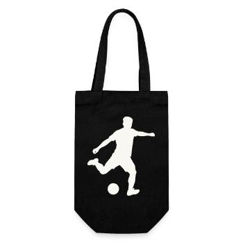 Foosball silhouette in motion - Gift Bag for Bottles - black - Front