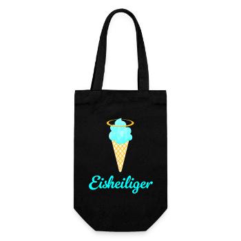 Eisheiliger Eis Eiscreme Heiligenschein Sommer Fan - Geschenkbeutel für Flaschen - Schwarz - Vorne