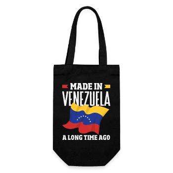 Venezuela Flagge Stolz & Heimat Venezuela - Geschenkbeutel für Flaschen - Schwarz - Vorne