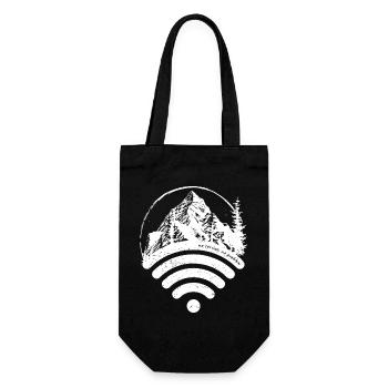 Alpine Peak WiFi-Emblem - Geschenkbeutel für Flaschen - Schwarz - Vorne