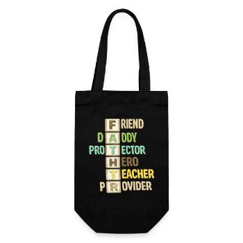 Father's Day - Gift Bag for Bottles - black - Front