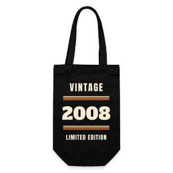 Vintage 2008 - Cadeau vintage pour le 18e anniversaire - Sac à bouteille - noir - Devant