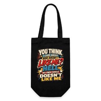 Black Humor Family Quote Sarcasm Comic Book - Gift Bag for Bottles - black - Front