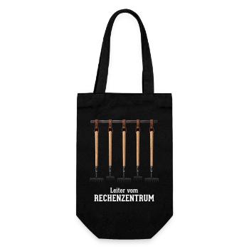 Rechenzentrum Gartenarbeit Landschaftsgärtner - Geschenkbeutel für Flaschen - Schwarz - Vorne
