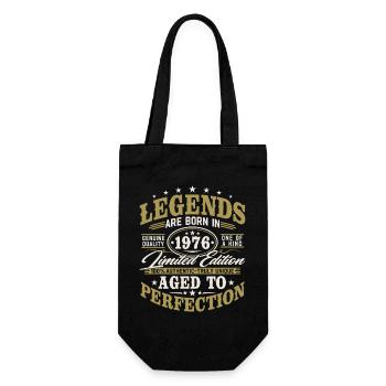 Cadeau d’anniversaire vintage vintage rétro 1976 - Sac à bouteille - noir - Devant