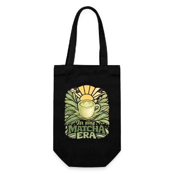 In my Matcha-era - Geschenkbeutel für Flaschen - Schwarz - Vorne