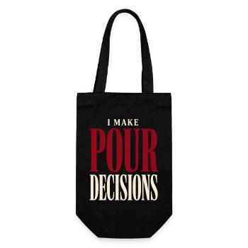 Bad Choices - Funny Wine Shirt - Gift Bag for Bottles - black - Front