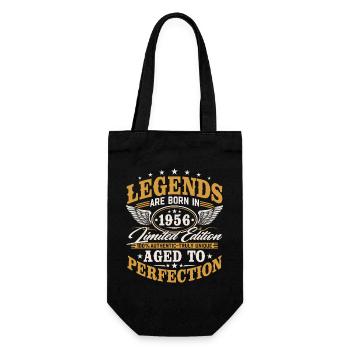 1956 Vintage Born Birthday Vintage Gift - Gift Bag for Bottles - black - Front