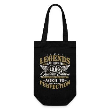 1966 Vintage Born Birthday Vintage Gift - Gift Bag for Bottles - black - Front
