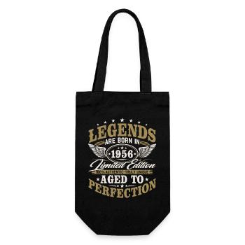 1956 Vintage Born Birthday Vintage Gift - Gift Bag for Bottles - black - Front