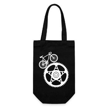 Gear and Bicycle Art - Gift Bag for Bottles - black - Front
