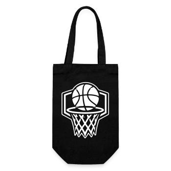 Basketball Korb Symbol - Geschenkbeutel für Flaschen - Schwarz - Vorne