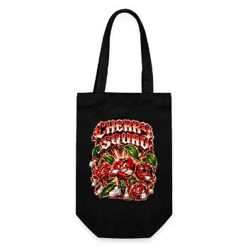 Kirsche - Geschenkbeutel für Flaschen - Schwarz - Vorne