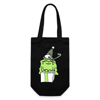 anniversaire seul solitaire triste célébrant des cadeaux - Sac à bouteille - noir - Devant