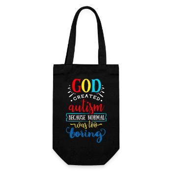 Autism Gift Asperger's Parents Awareness Strength - Gift Bag for Bottles - black - Front