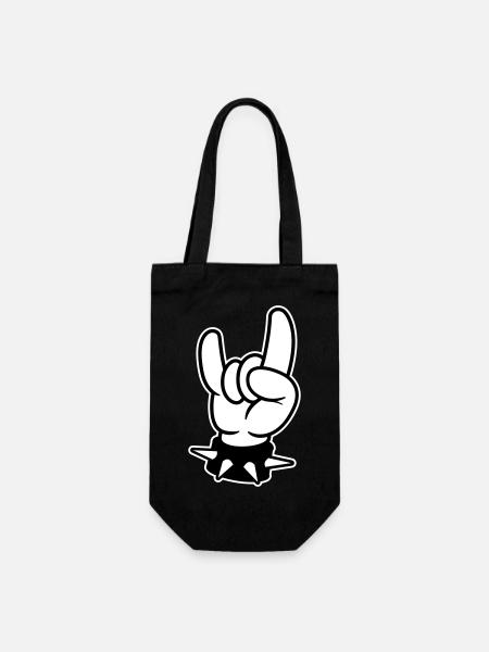 metal hand rock - Geschenkbeutel für Flaschen - Schwarz