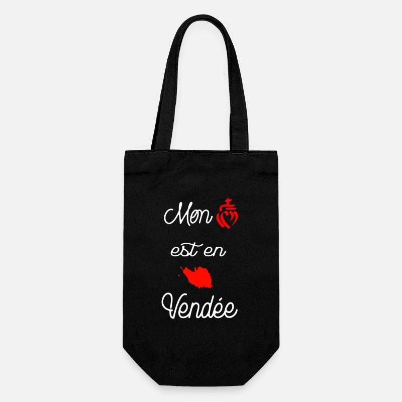 mon coeur est en vendee - Sac à bouteille - noir