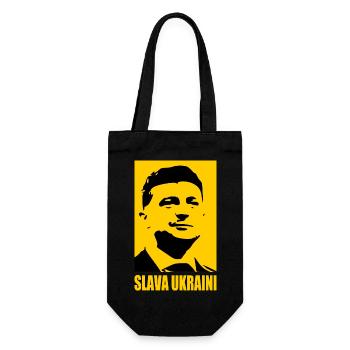 Slava ukraini - Gift Bag for Bottles - black - Front