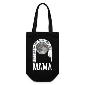 Mama I Love You To The Moon And Back - Geschenkbeutel für Flaschen - Schwarz - Vorne
