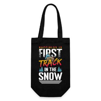 Snowboarding Schnee Freestyle - Geschenkbeutel für Flaschen - Schwarz - Vorne